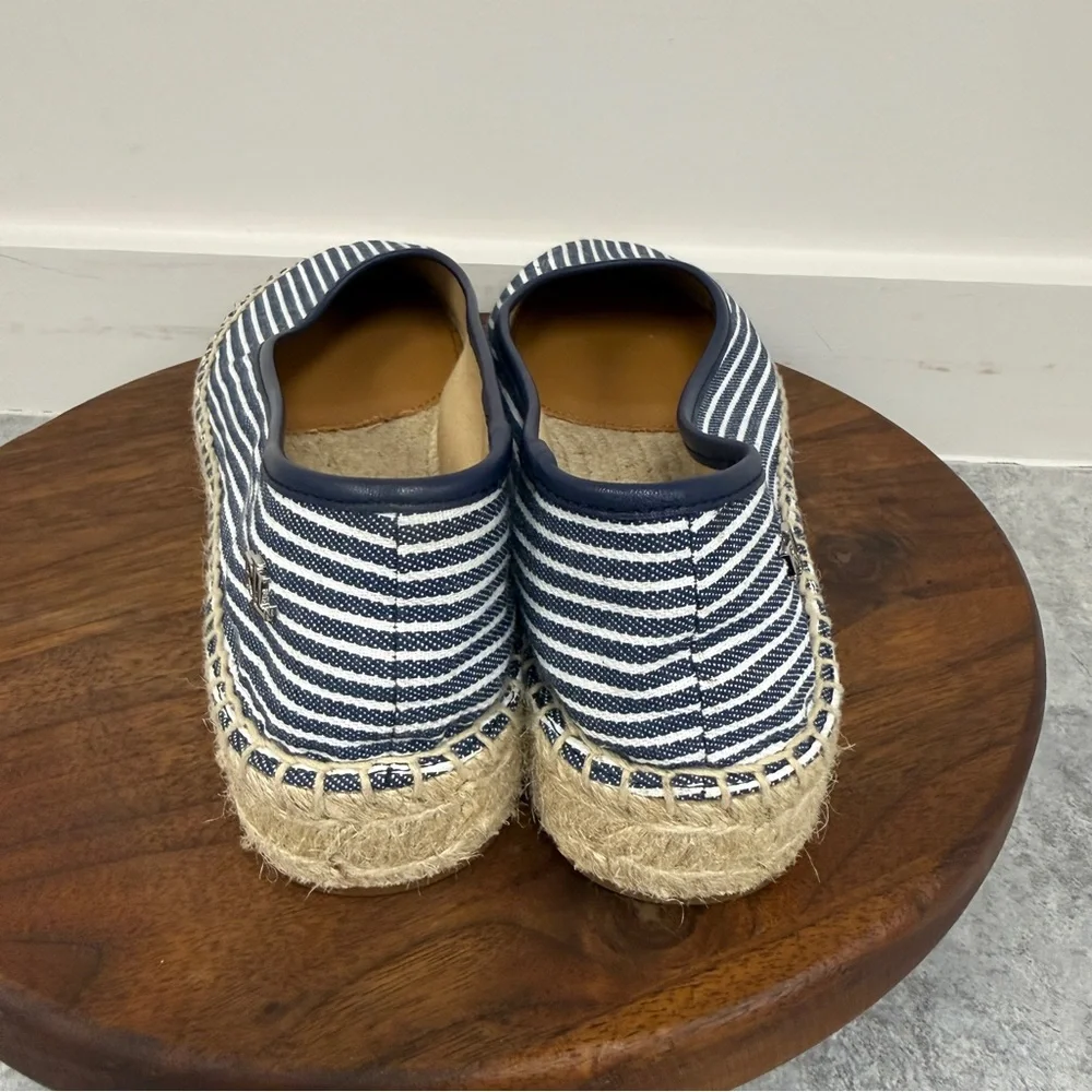 The Lauren‎ Ralph Lauren Luize Striped Canvas Ballet Espadrille Sz 7